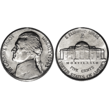 Moneda regular 5 centavos de Estados Unidos (10 uds)