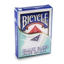 Baraja dorso azul cara blanca Bicycle (52 cartas iguales)