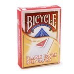 Baraja dorso rojo cara blanca Bicycle (52 cartas iguales)