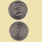 Moneda normal de Medio Dólar Kennedy (nueva)