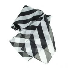 Pañuelo streamer zebra (negro/blanco) 5 metros x 18 cm
