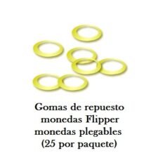 Gomas de repuesto para monedas Flipper y monedas plegables (25 por paquete)