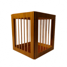 Aparición de la jaula de pájaros - madera