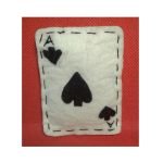 Broches de fieltro para Magos -Carta As de Picas