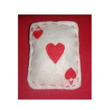 Broches de fieltro para Magos - Carta As de corazones