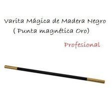 Varita Mágica de Madera Negro ( Punta magnética Oro) Profesional