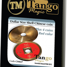 Cascarilla Expandida China -Roja- tamaño Dólar (cascarilla y 4 monedas)