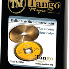 Cascarilla Expandida China -Amarilla- tamaño Dólar (cascarilla y 4 monedas)