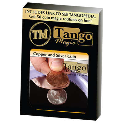 Moneda Doble Cobre/Plata Para Magia – Versión 1/2 Dólar Y Penny, Fabricación Exquisita, Múltiples Rutinas