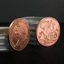 Moneda Penique Inglés (Reina Victoria) Tamaño Dólar Morgan