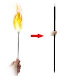 De Antorcha de fuego a bastón (negro)