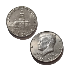 Moneda Medio Dólar bicentenario de la independencia de los Estados Unidos