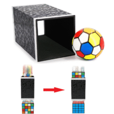 De pelota a cubo de rubik (sin resolver) y luego resuelto
